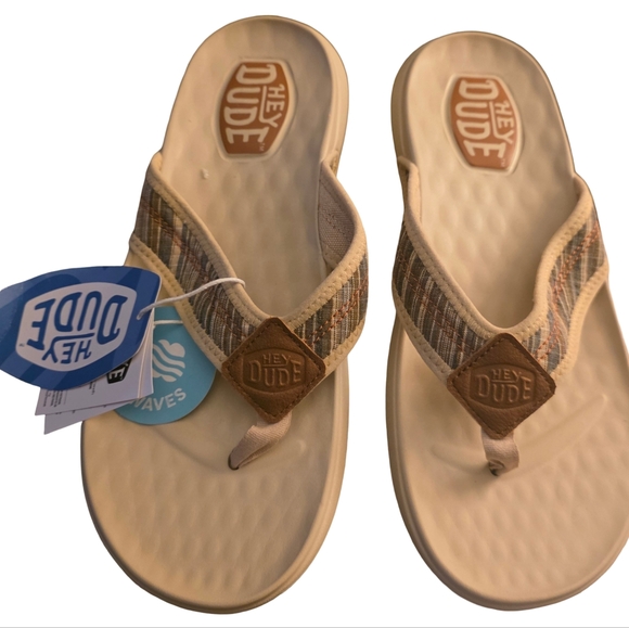 Hey Dude Men\'s Myers Mossy Oak Camo Flip Flops Size 9